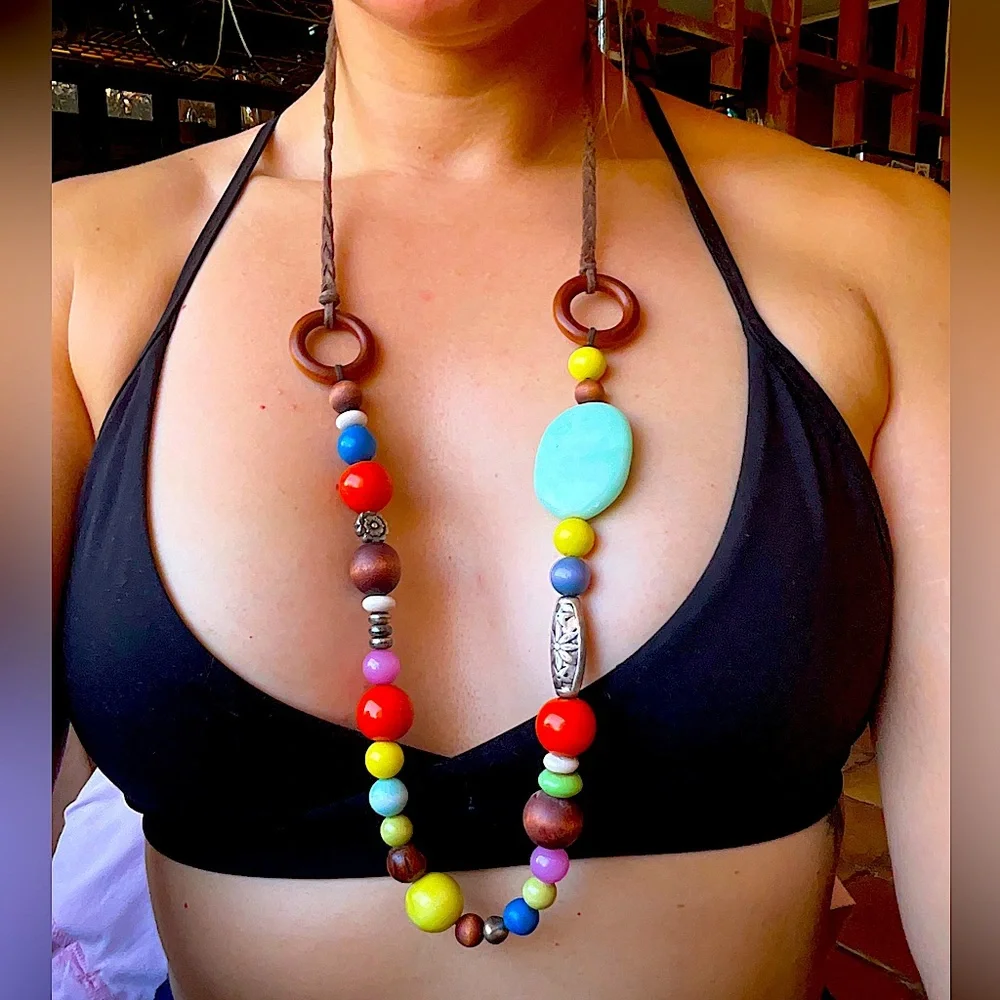Lucky Brand Chunky Beaded Necklace - Picture 1 of 5